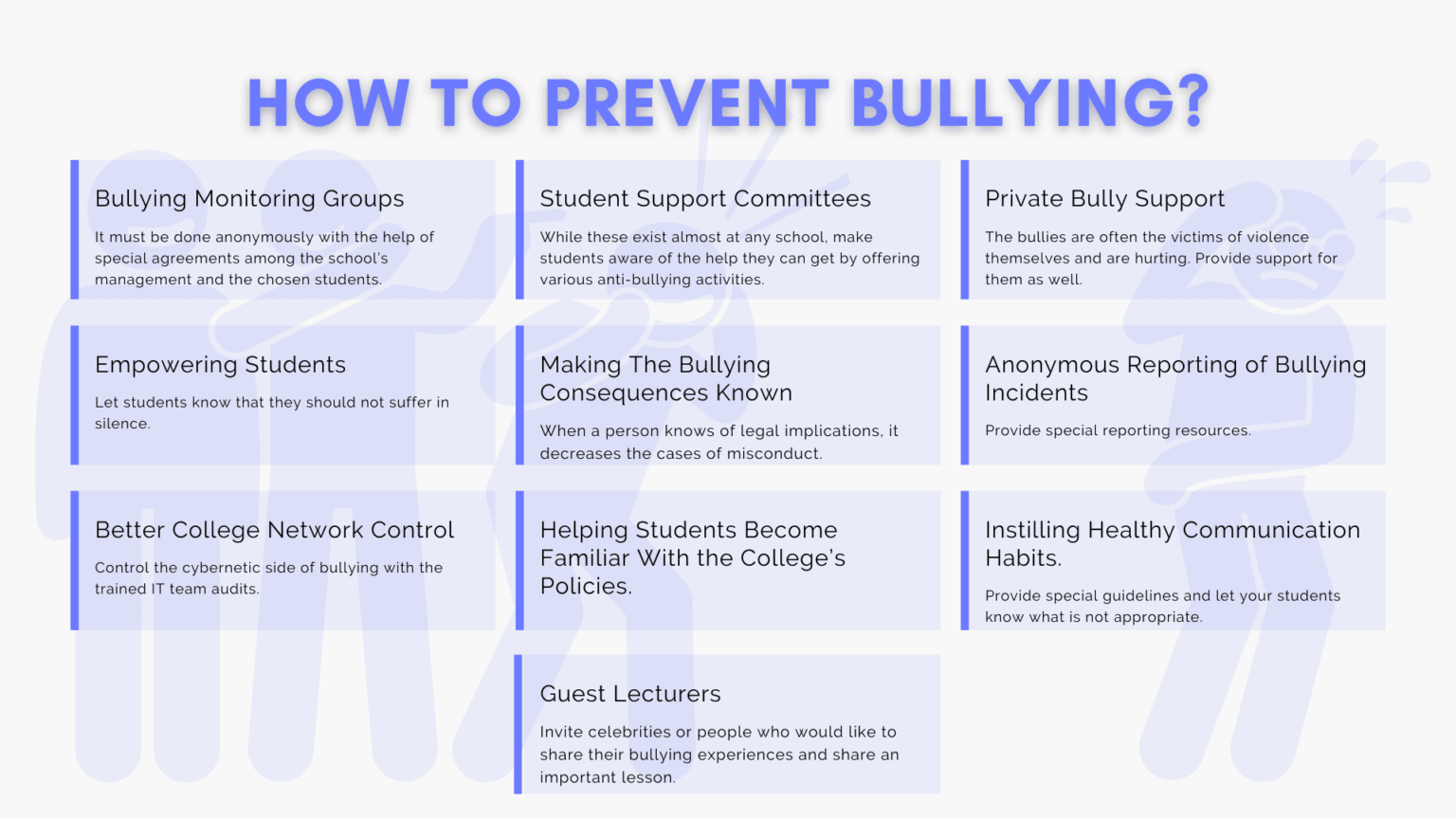 List 3 Ways To Stop Bullying