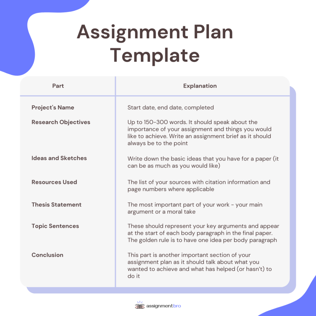 individual assignment action plan