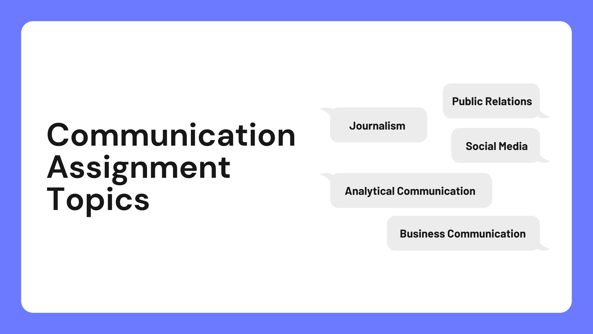 Communication Assignment Topics
