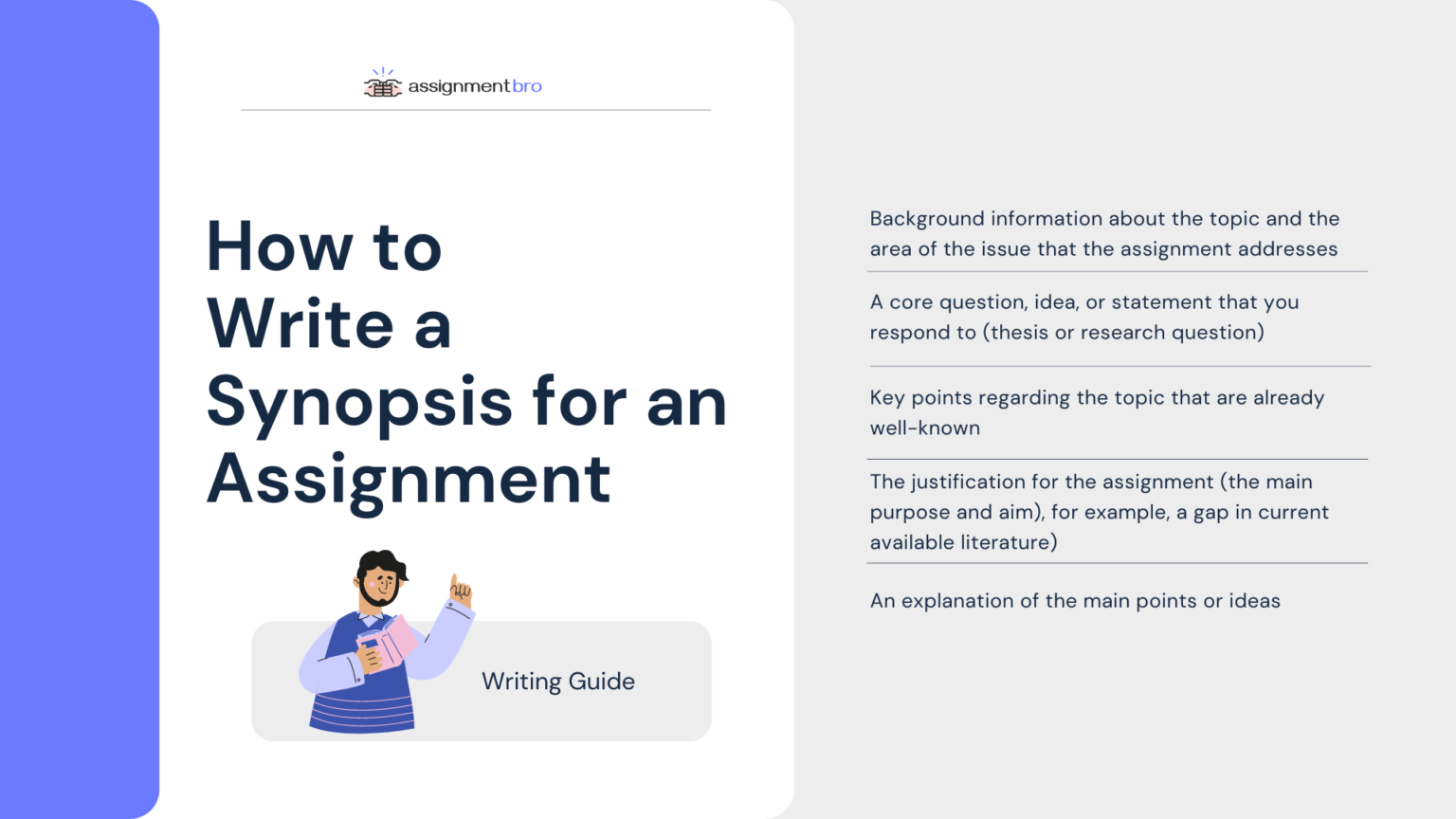 how to write a synopsis for presentation