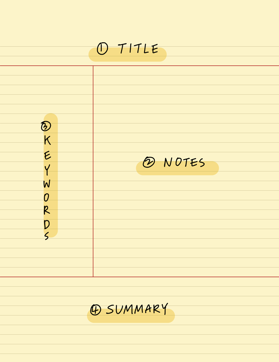 cornell note method